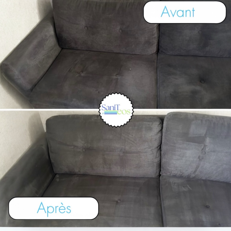 Avant /apres canapé saniteos